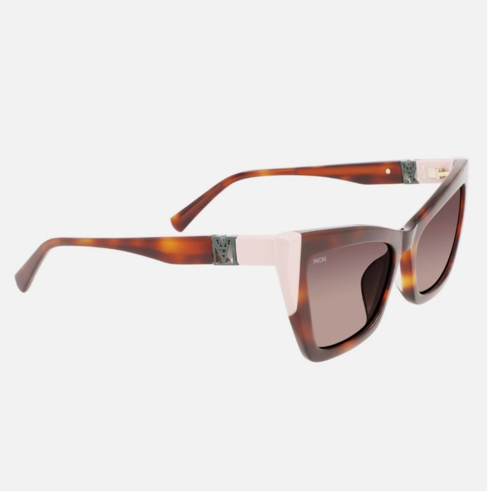 MCM Tortoiseshell & Pink Cat-Eye Sunglasses - Picture 7 of 9